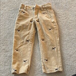 Beaufort Bonnet Pants with Dog Embroidery - Beige